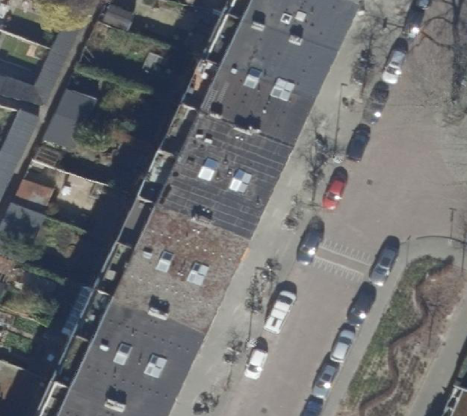 True ortho Luchtfoto op daksegment