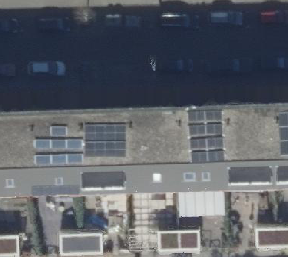 True ortho luchtfoto van Rotterdam met zicht op woning
