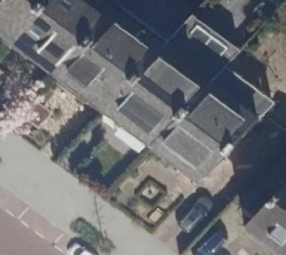 True ortho luchtfoto van Rotterdam met zicht op woning