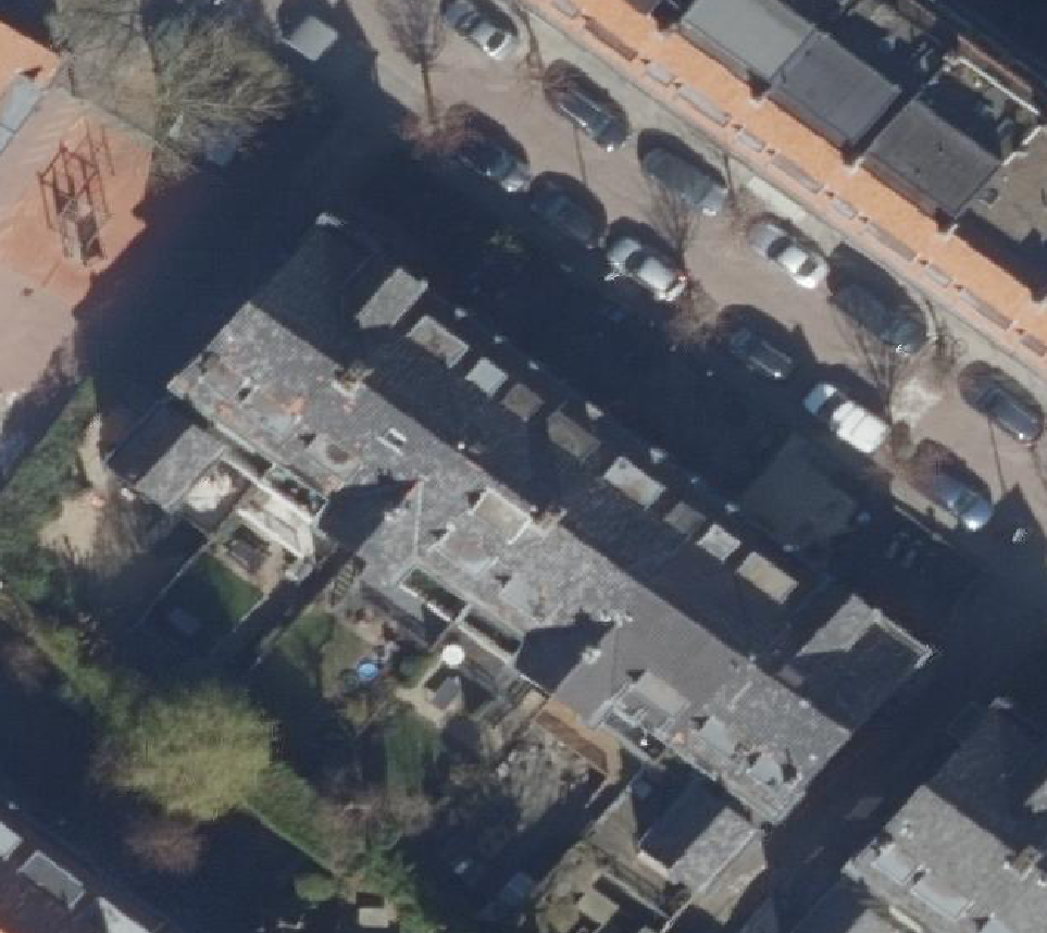 True ortho Luchtfoto op daksegment