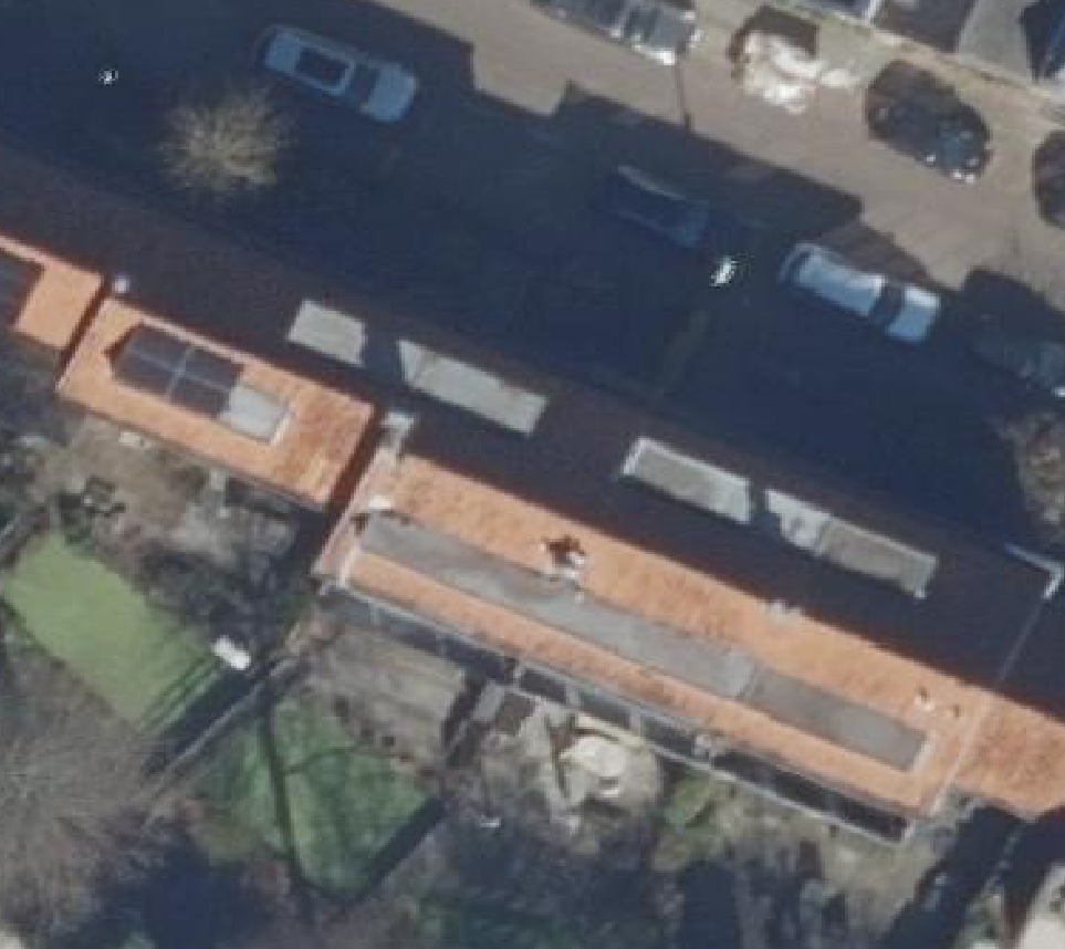 True ortho luchtfoto van Rotterdam met zicht op woning
