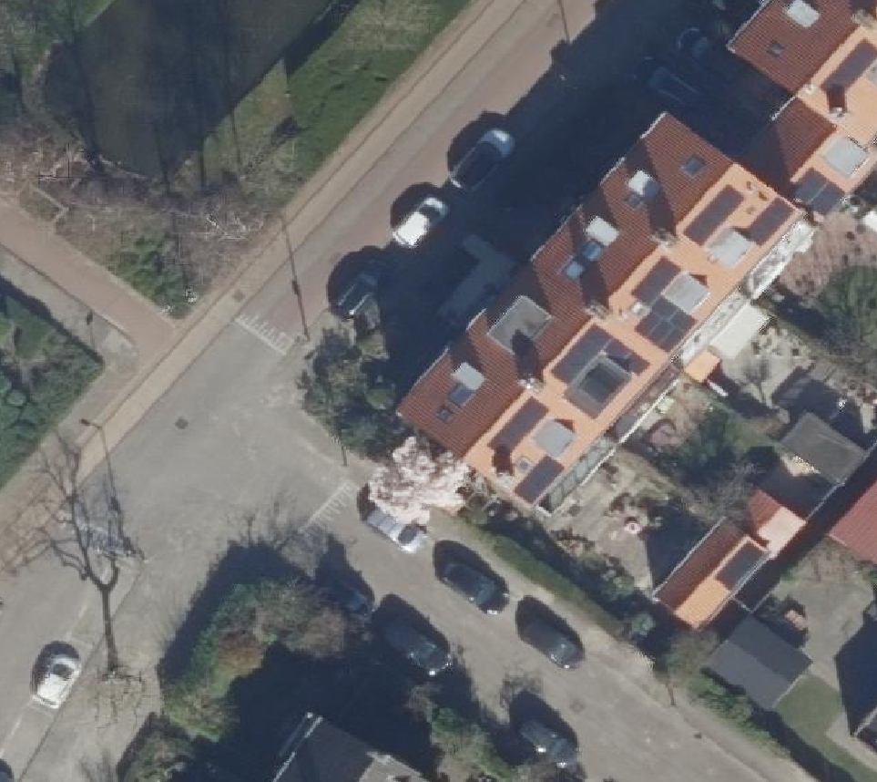 True ortho Luchtfoto op daksegment