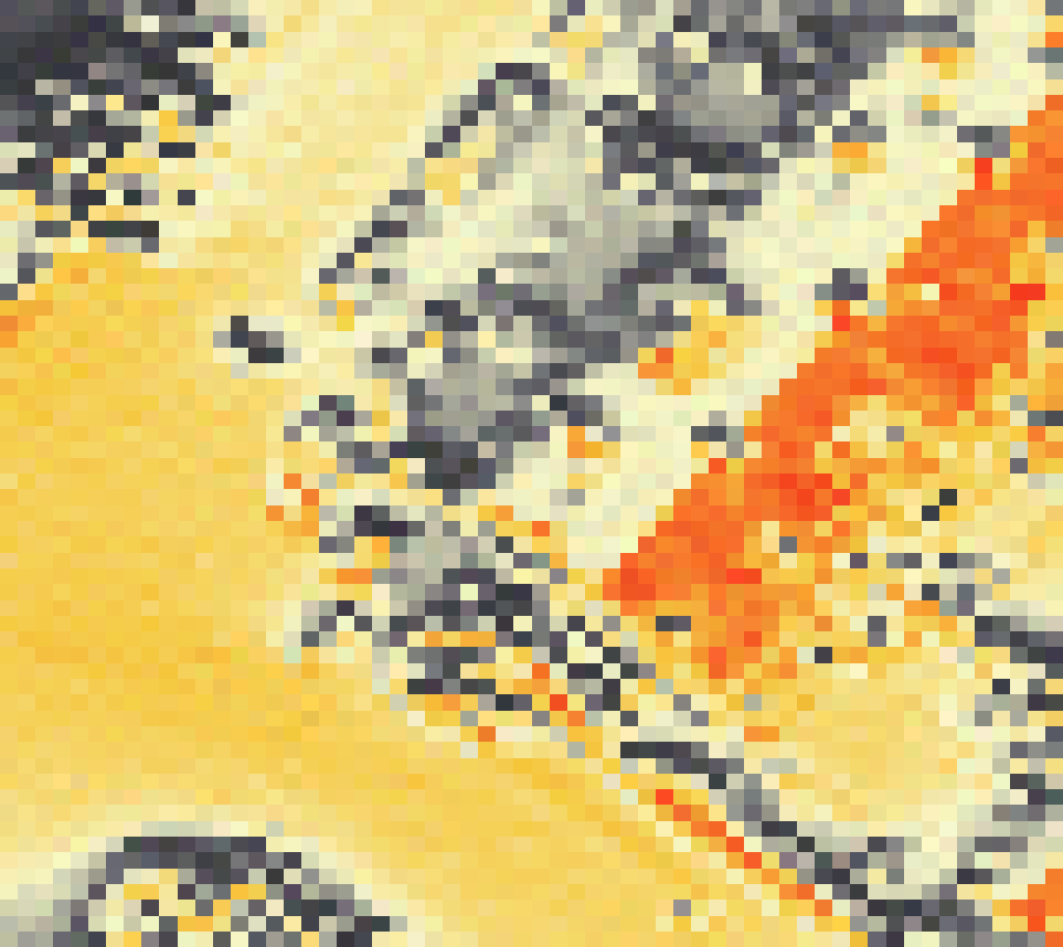 PV-irradiatie op daksegment ingezoomd met intensiteitsverdeling van zonlicht