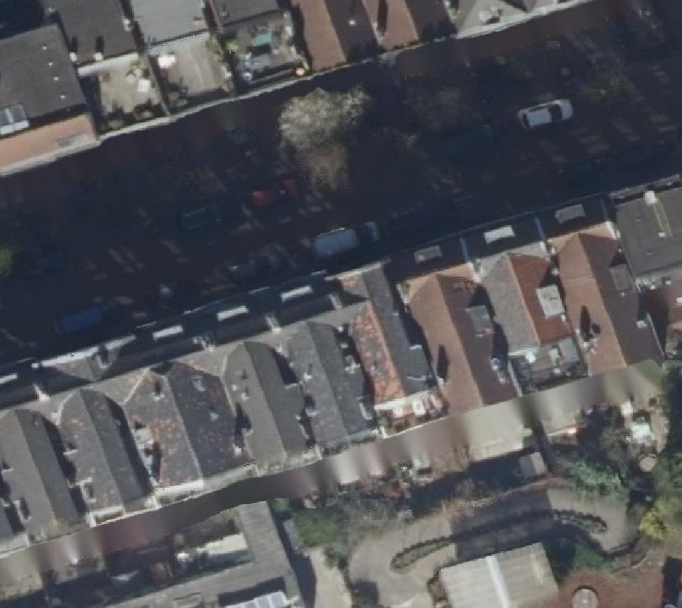 True ortho Luchtfoto op daksegment