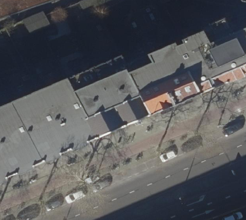 True ortho Luchtfoto op daksegment