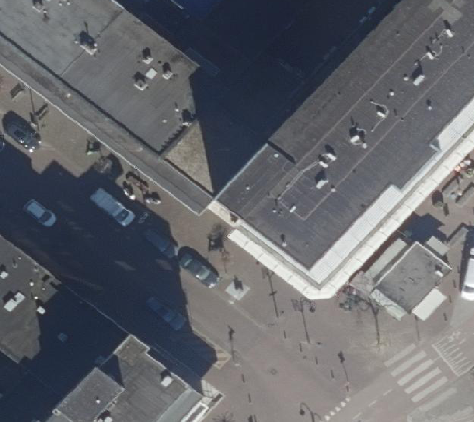 True ortho Luchtfoto op daksegment