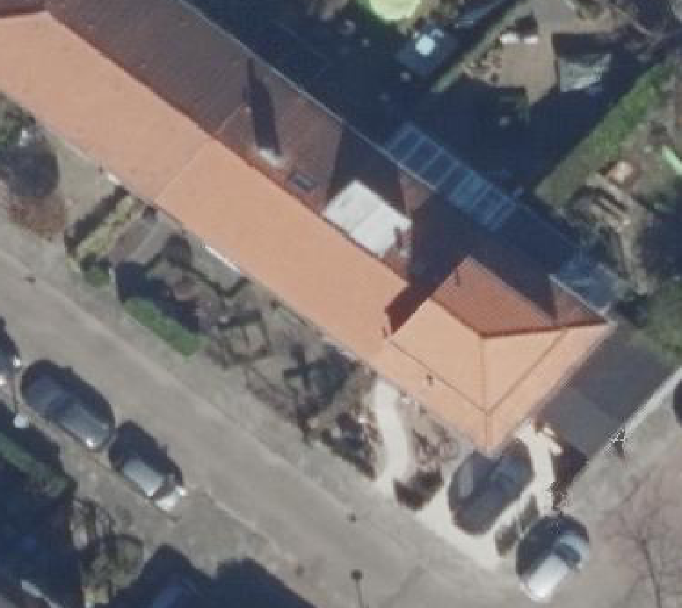 True ortho luchtfoto van Rotterdam met zicht op woning