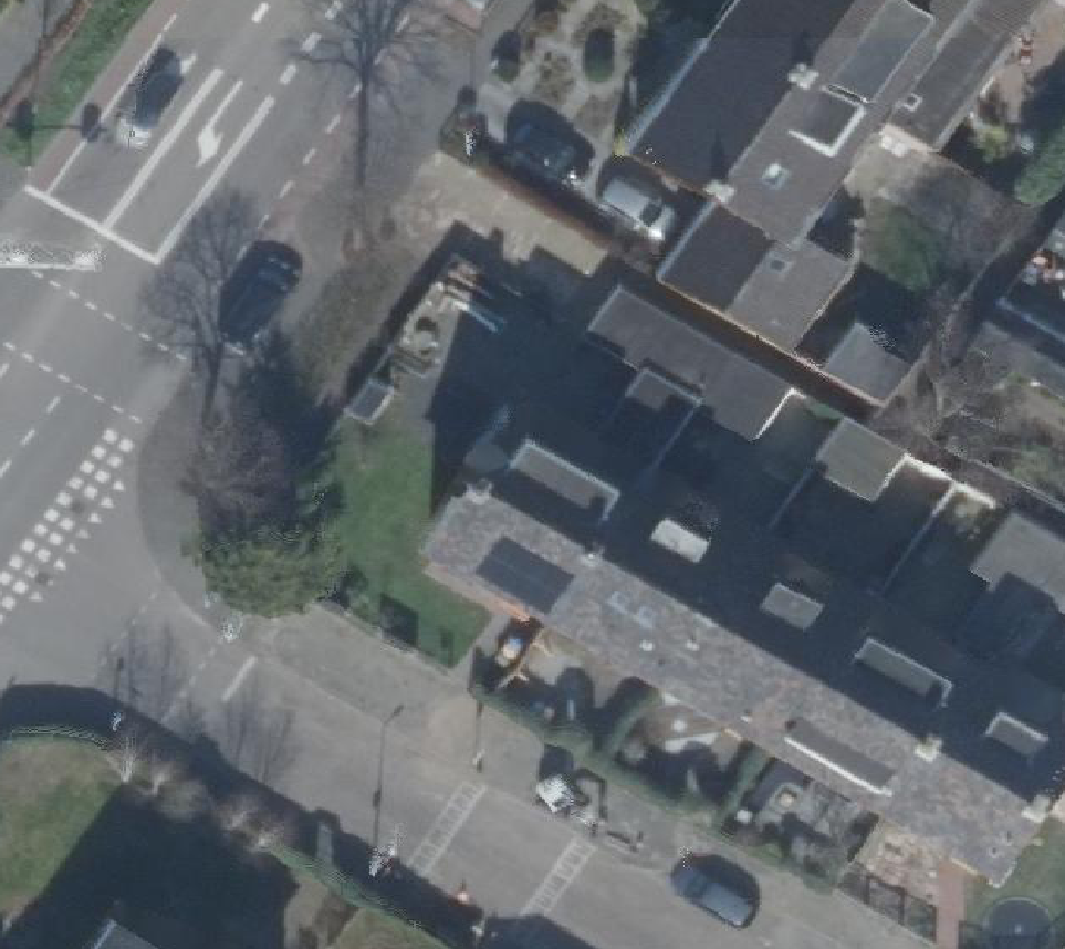 True ortho Luchtfoto op daksegment