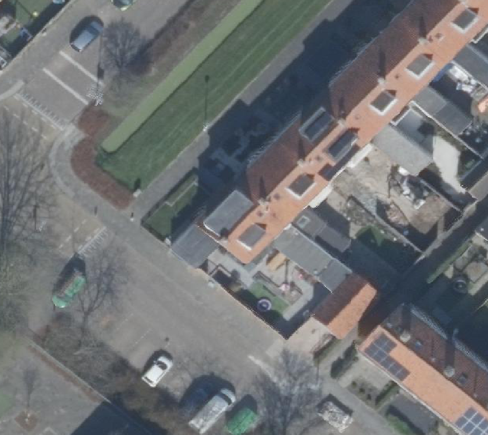 True ortho Luchtfoto op daksegment