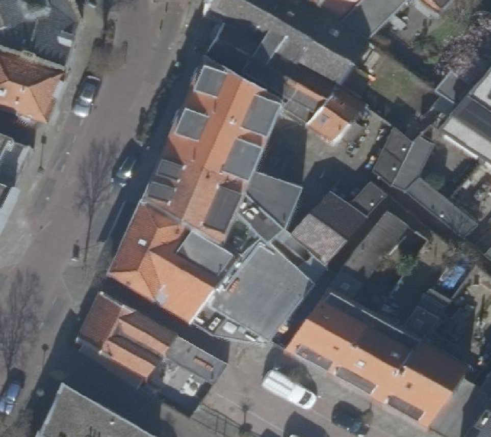True ortho Luchtfoto op daksegment