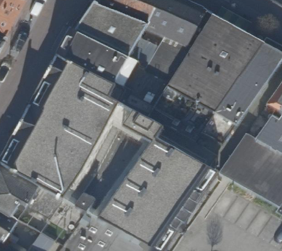 True ortho Luchtfoto op daksegment