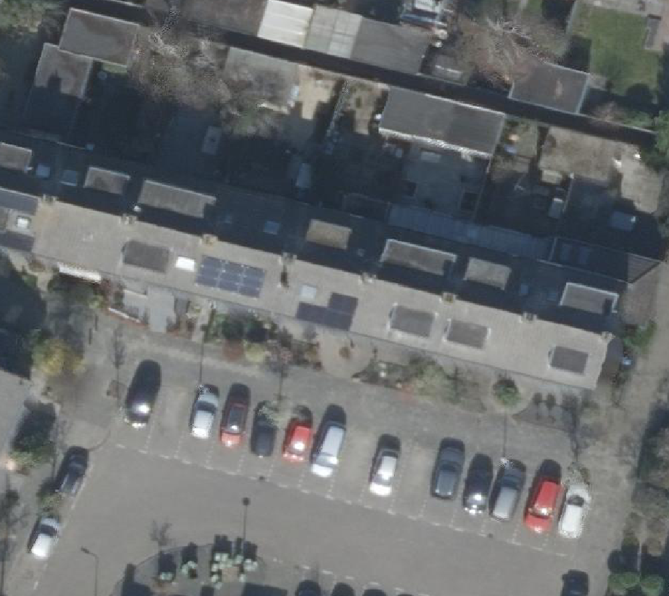 True ortho Luchtfoto op daksegment
