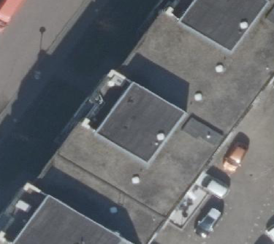 True ortho luchtfoto van Lisse met zicht op woning