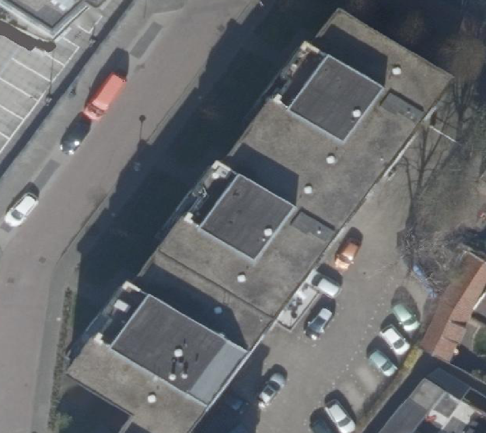 True ortho Luchtfoto op daksegment