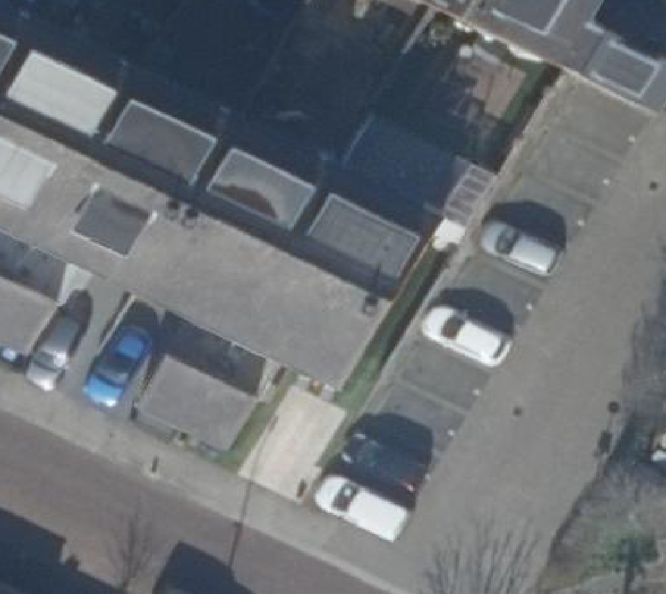 True ortho luchtfoto van Hillegom met zicht op woning