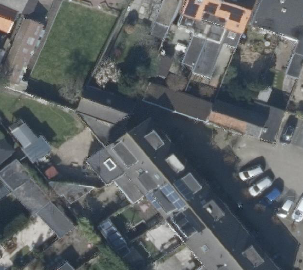 True ortho Luchtfoto op daksegment