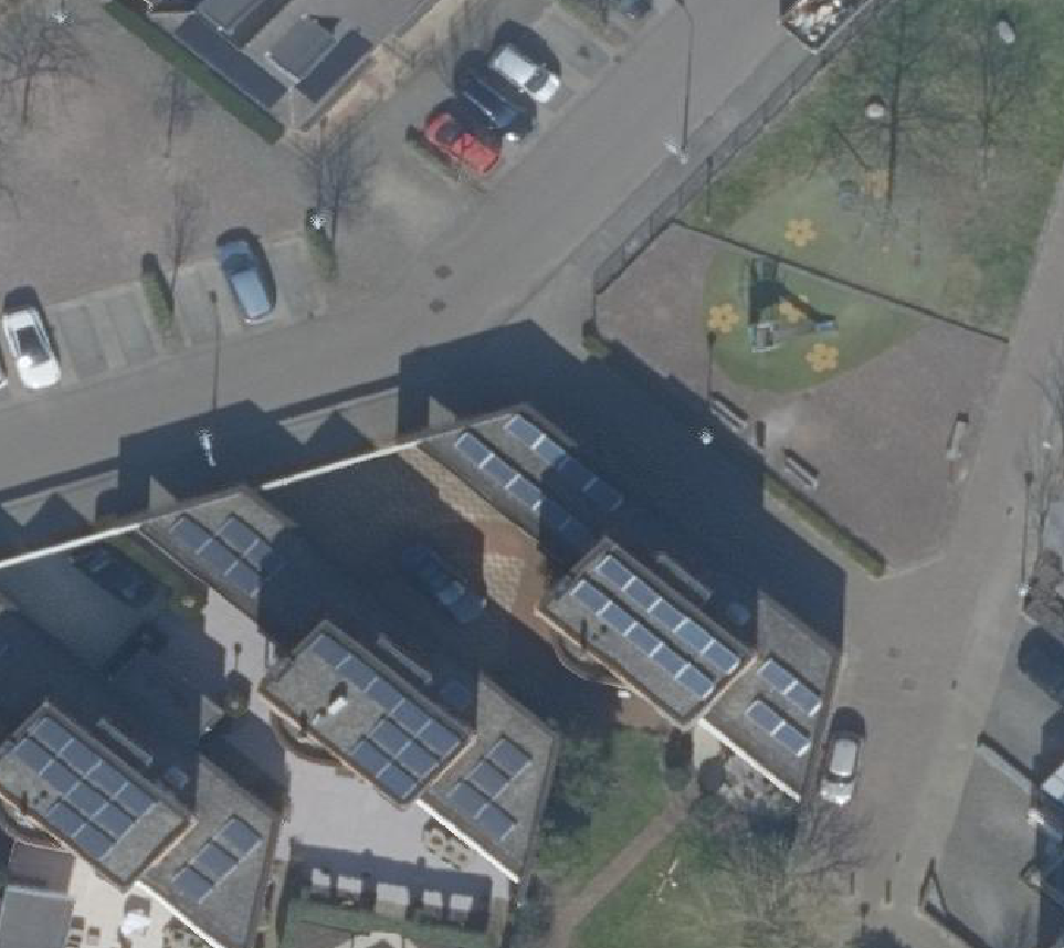 True ortho Luchtfoto op daksegment