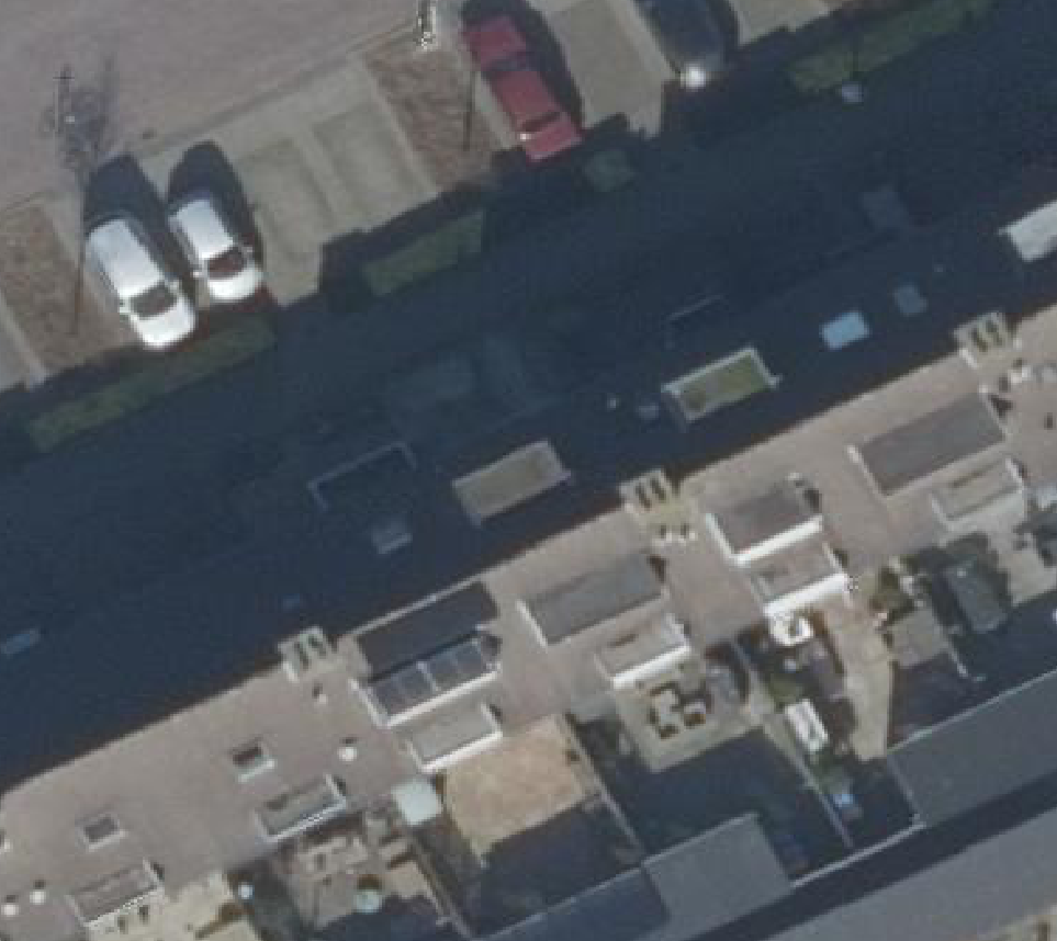 True ortho luchtfoto van Lisse met zicht op woning