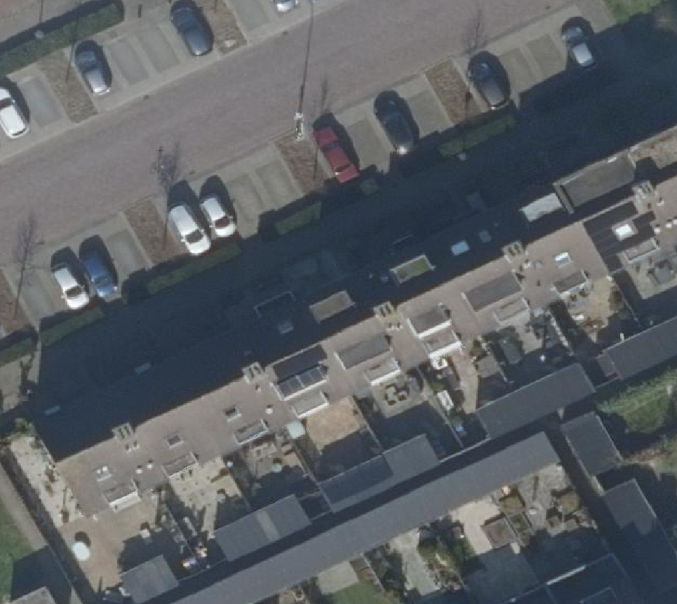 True ortho Luchtfoto op daksegment
