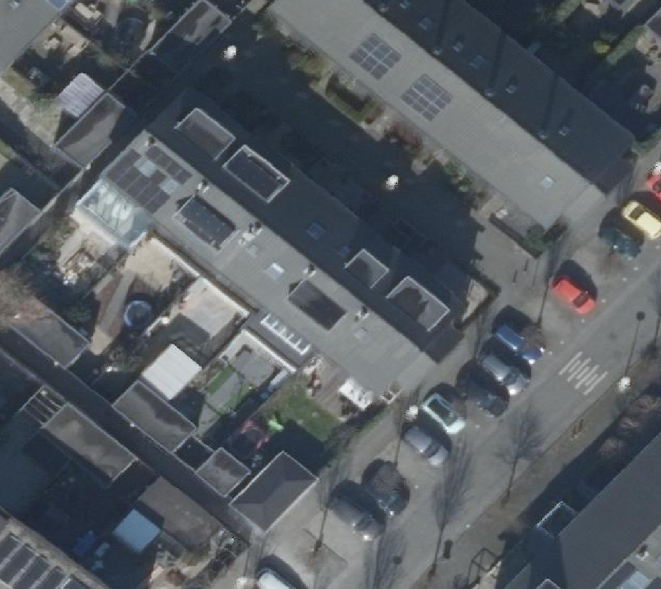 True ortho Luchtfoto op daksegment