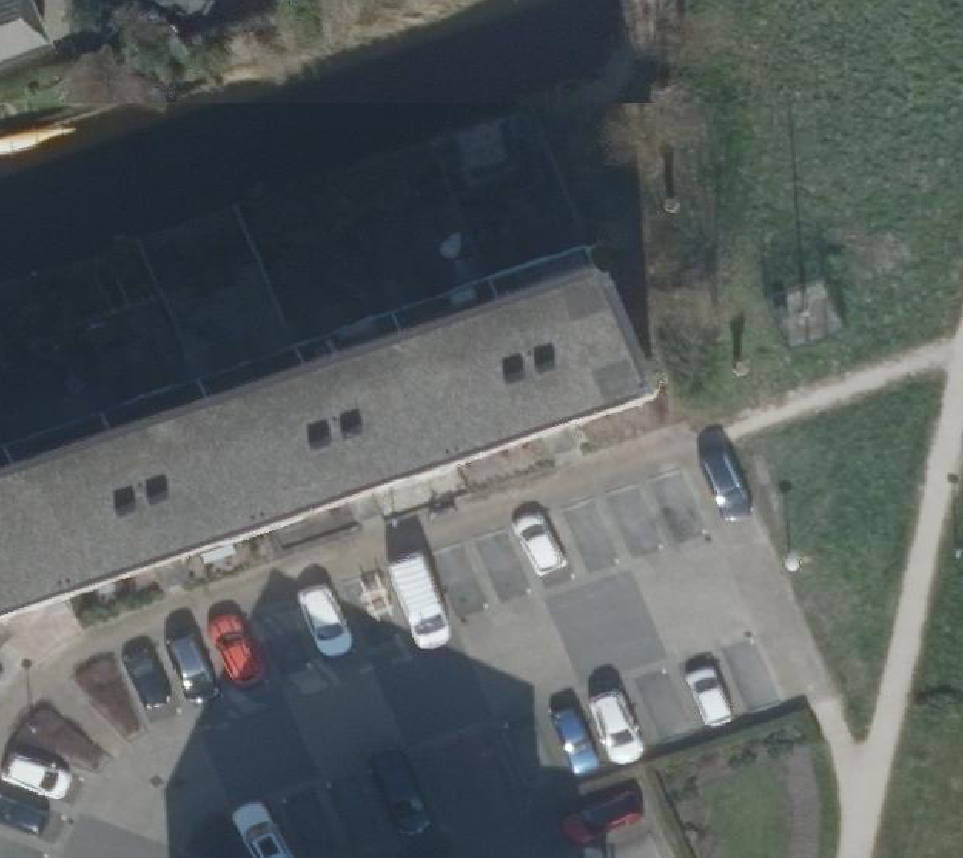 True ortho Luchtfoto op daksegment