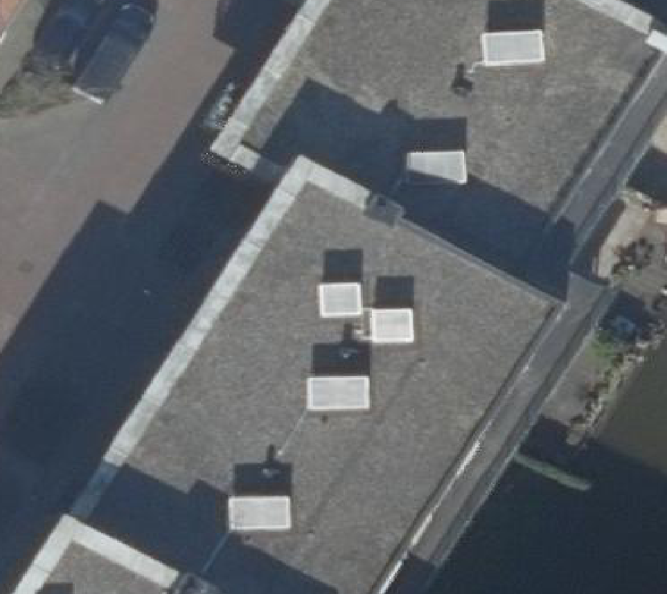 True ortho luchtfoto van Lisse met zicht op woning