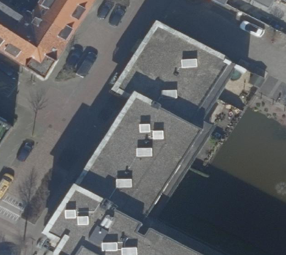 True ortho Luchtfoto op daksegment