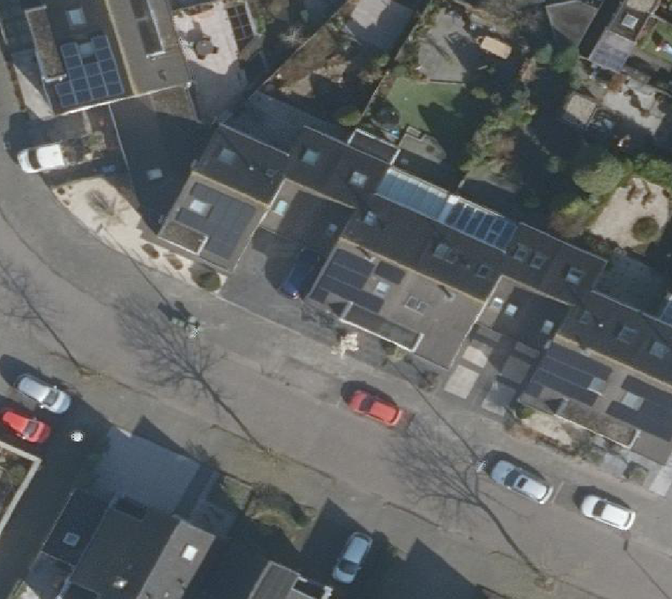 True ortho Luchtfoto op daksegment