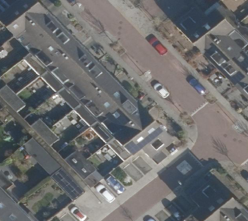 True ortho Luchtfoto op daksegment