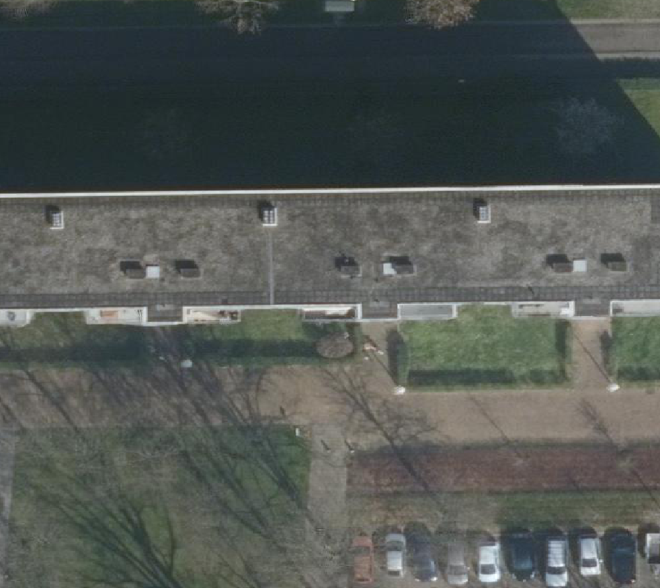 True ortho Luchtfoto op daksegment