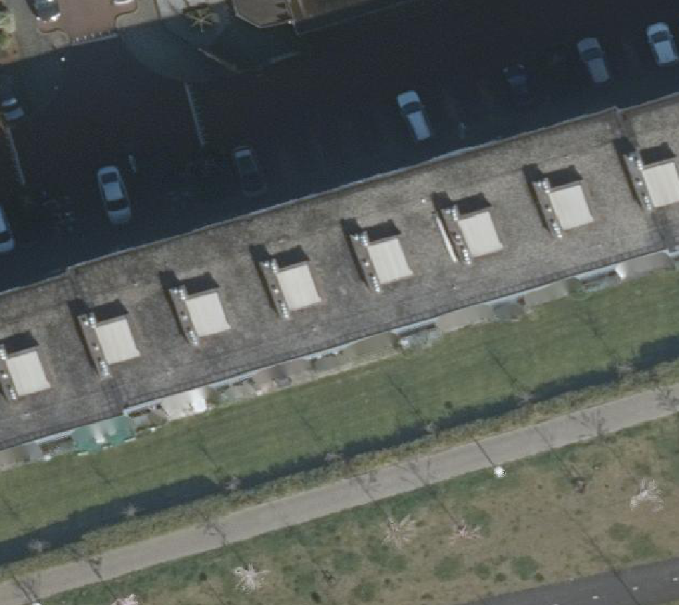 True ortho Luchtfoto op daksegment