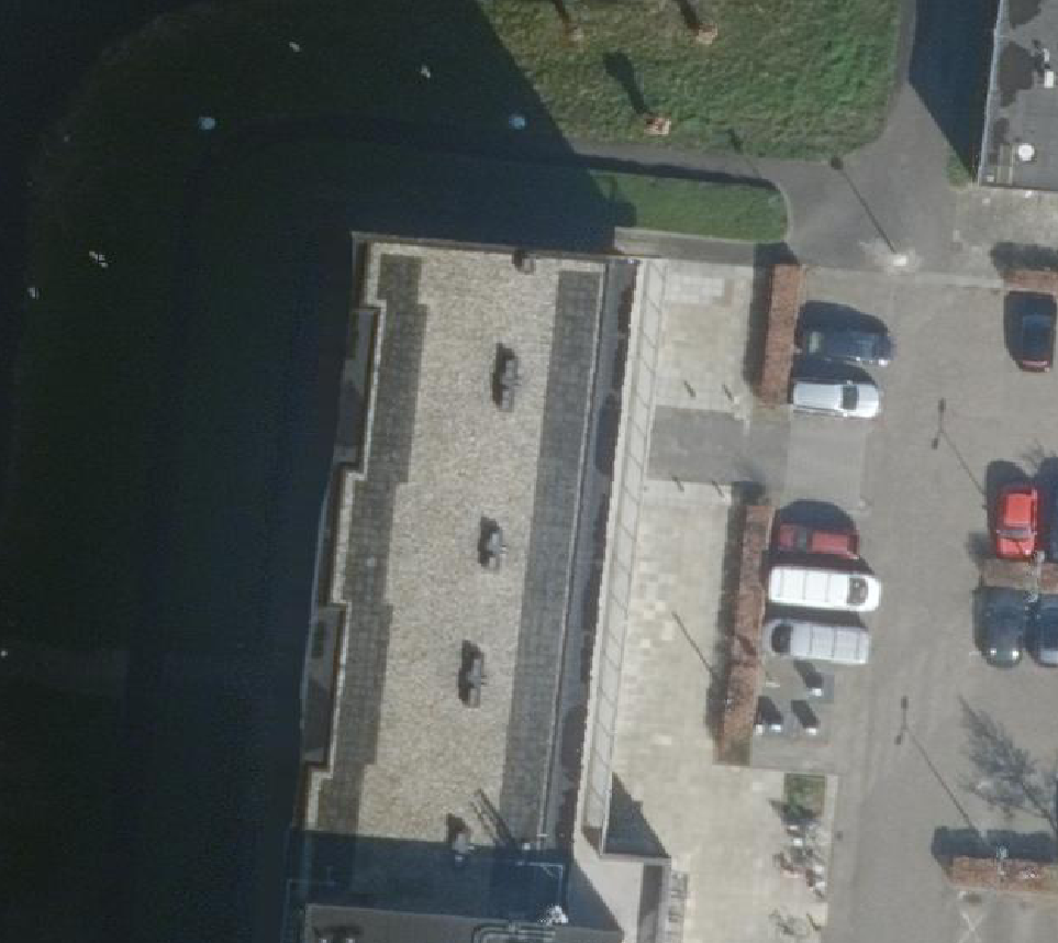 True ortho Luchtfoto op daksegment