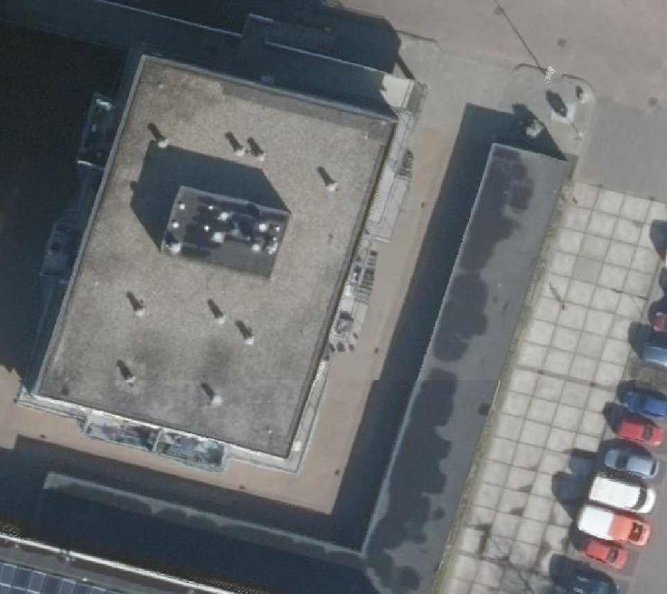 True ortho Luchtfoto op daksegment