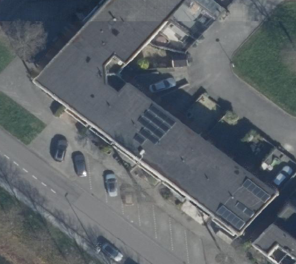 True ortho Luchtfoto op daksegment