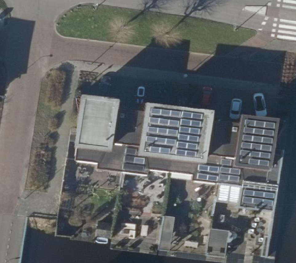 True ortho Luchtfoto op daksegment