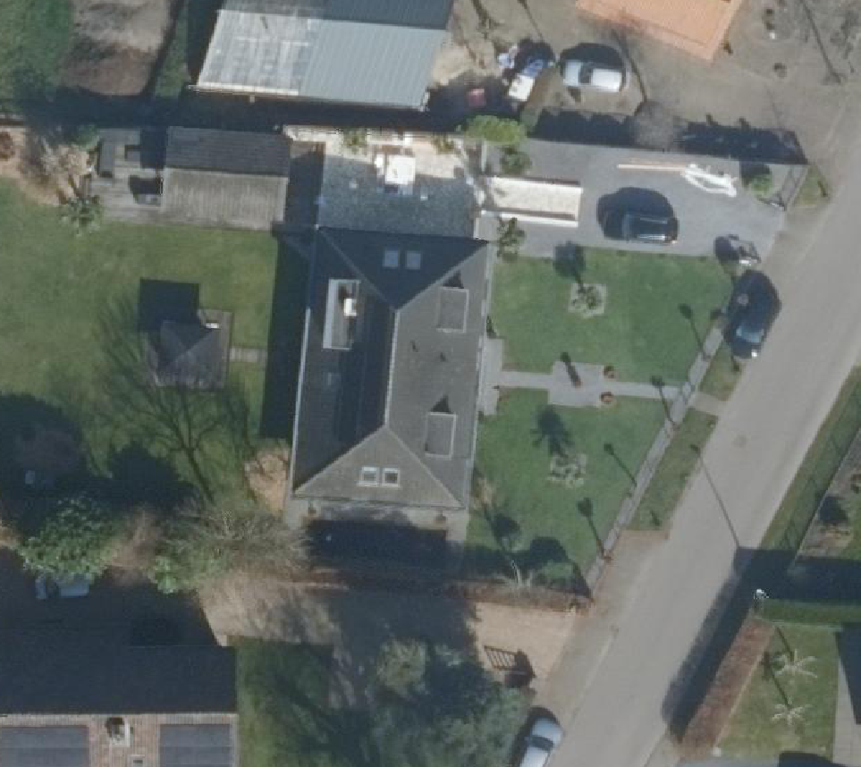 True ortho Luchtfoto op daksegment