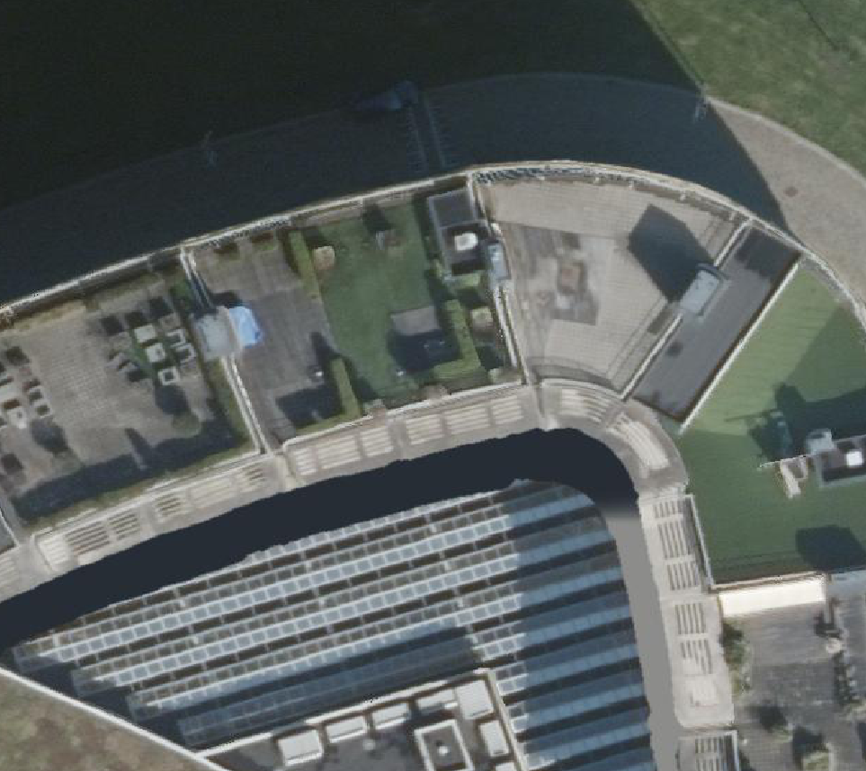 True ortho Luchtfoto op daksegment