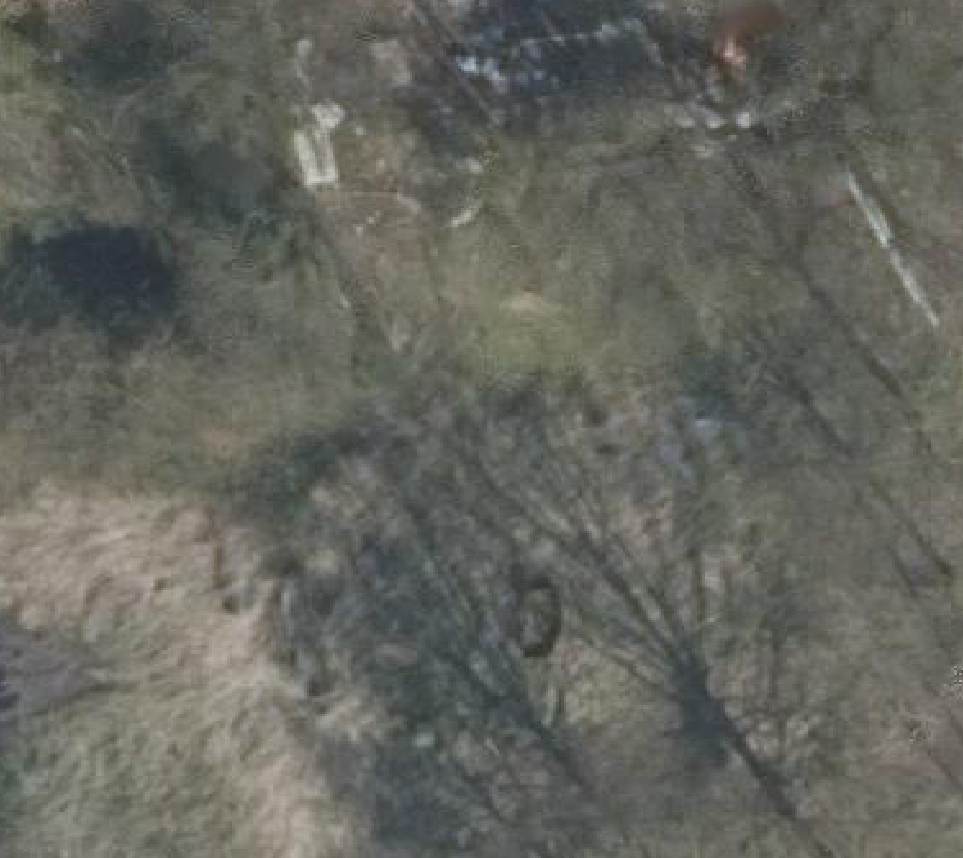 True ortho Luchtfoto op daksegment ingezoomd