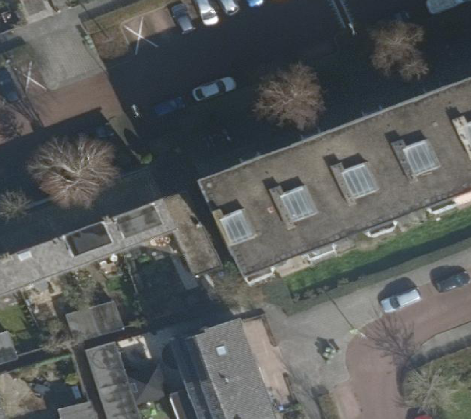 True ortho Luchtfoto op daksegment