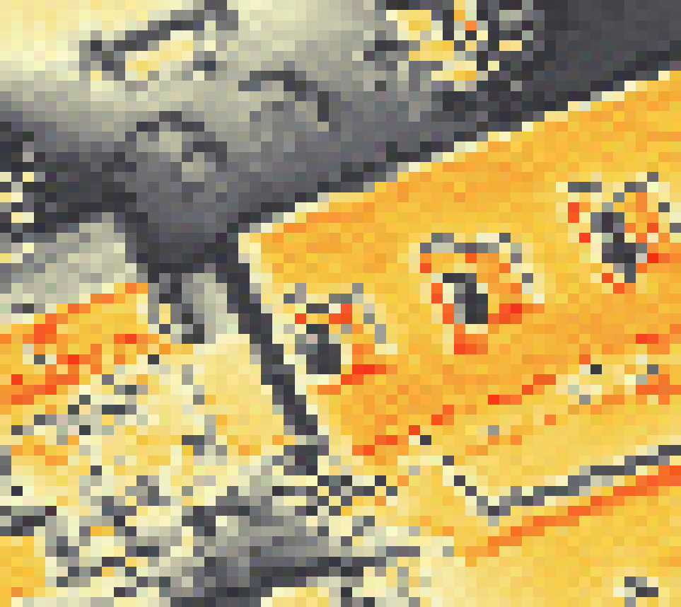 PV-irradiatie op daksegment ingezoomd met intensiteitsverdeling van zonlicht