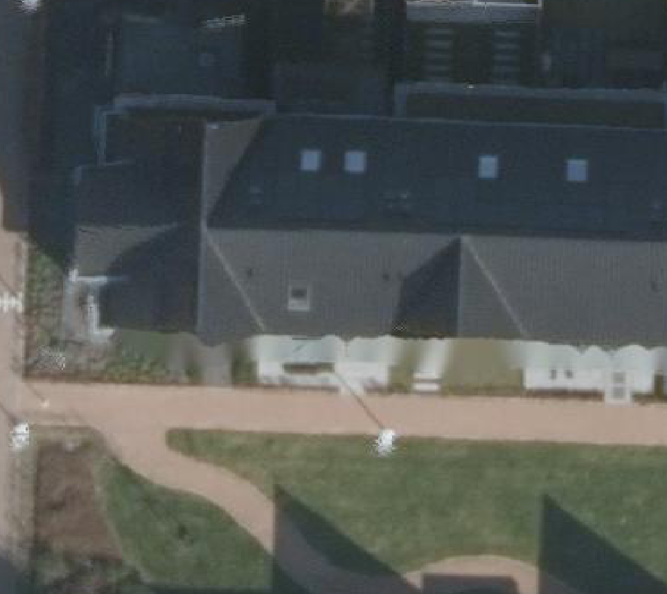 True ortho Luchtfoto op daksegment ingezoomd