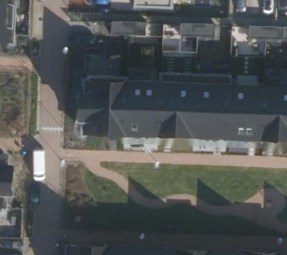 True ortho Luchtfoto op daksegment