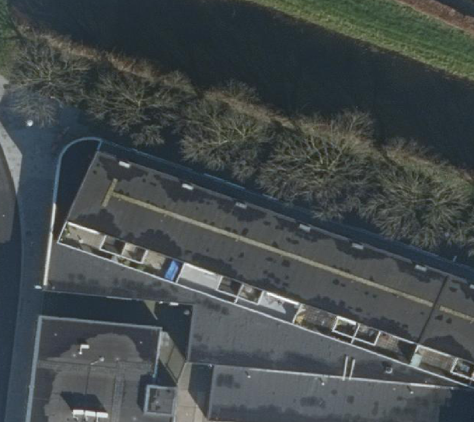True ortho Luchtfoto op daksegment