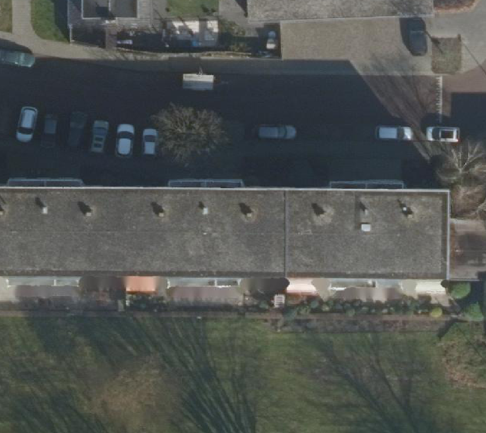 True ortho Luchtfoto op daksegment