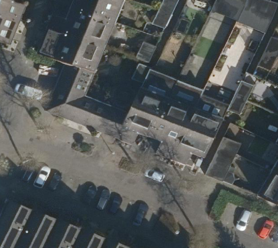 True ortho Luchtfoto op daksegment