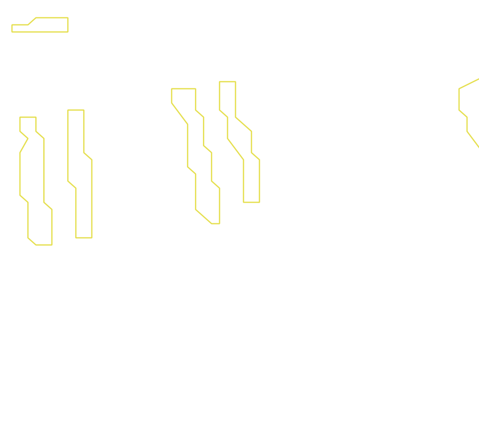 Daksegment ingezoomd met contourlijnen en structuurweergave