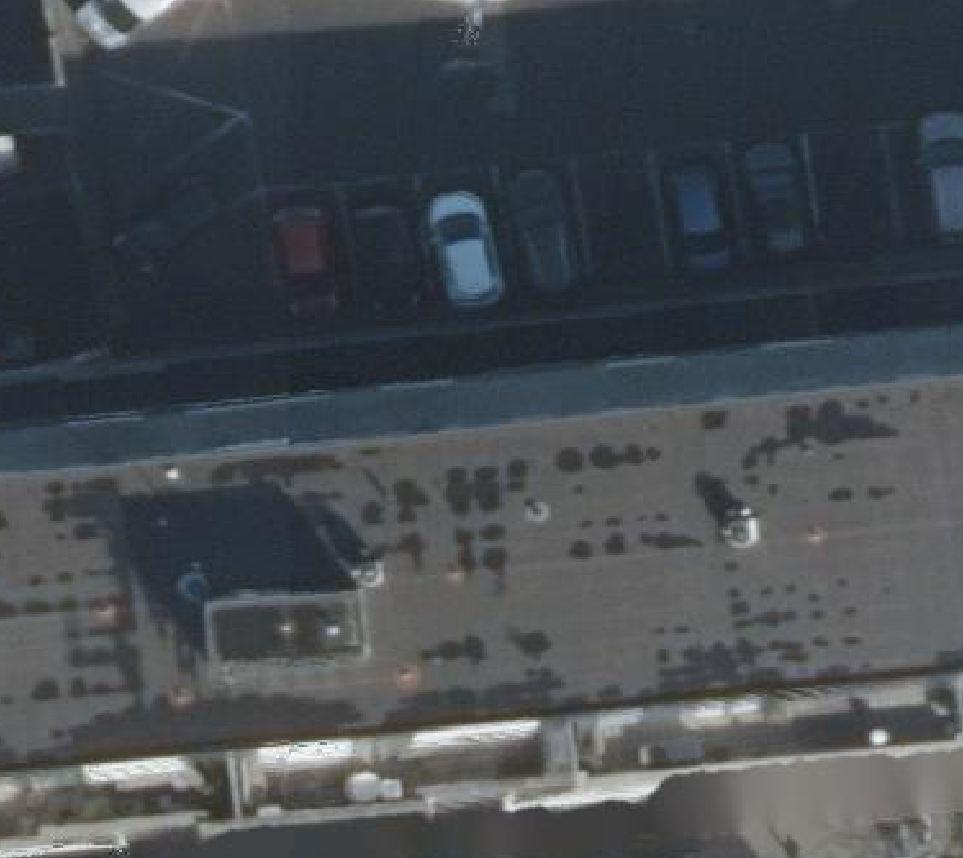 True ortho Luchtfoto op daksegment ingezoomd