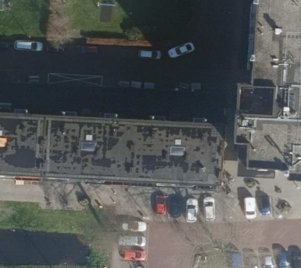 True ortho Luchtfoto op daksegment