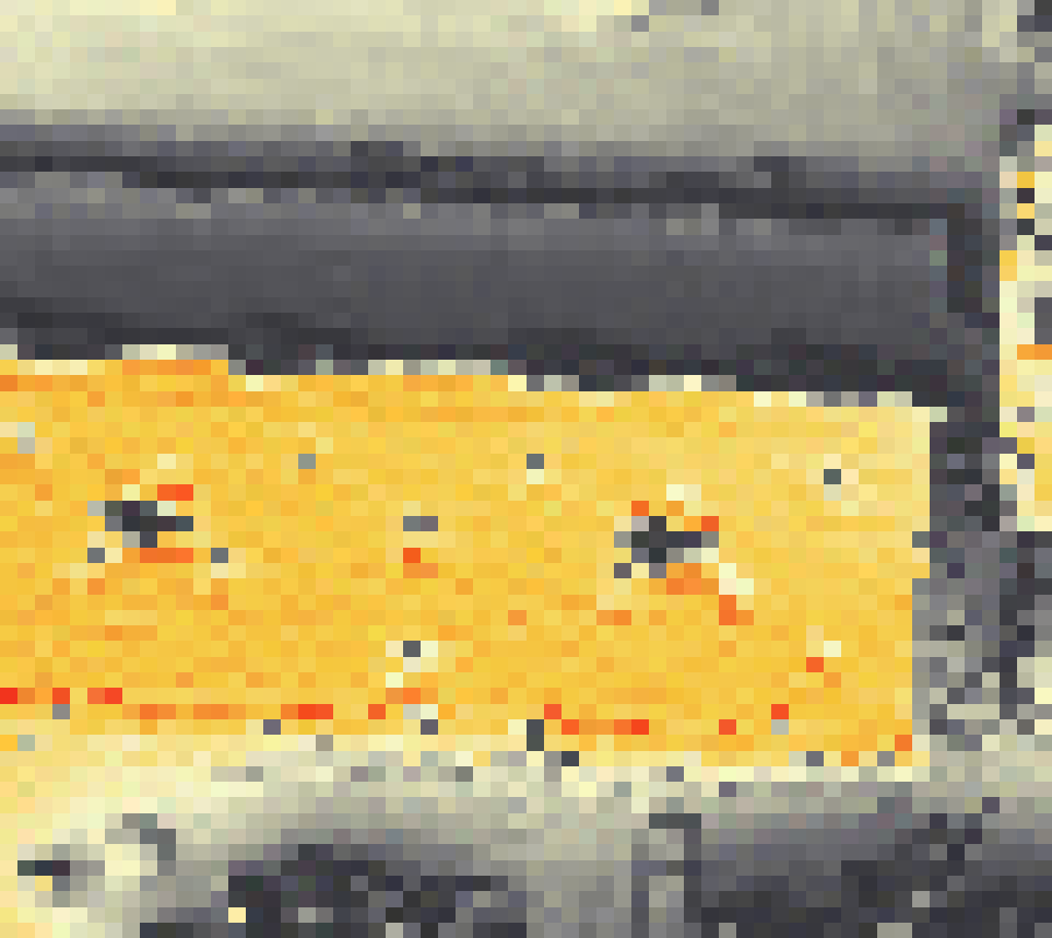 PV-irradiatie op daksegment ingezoomd met intensiteitsverdeling van zonlicht