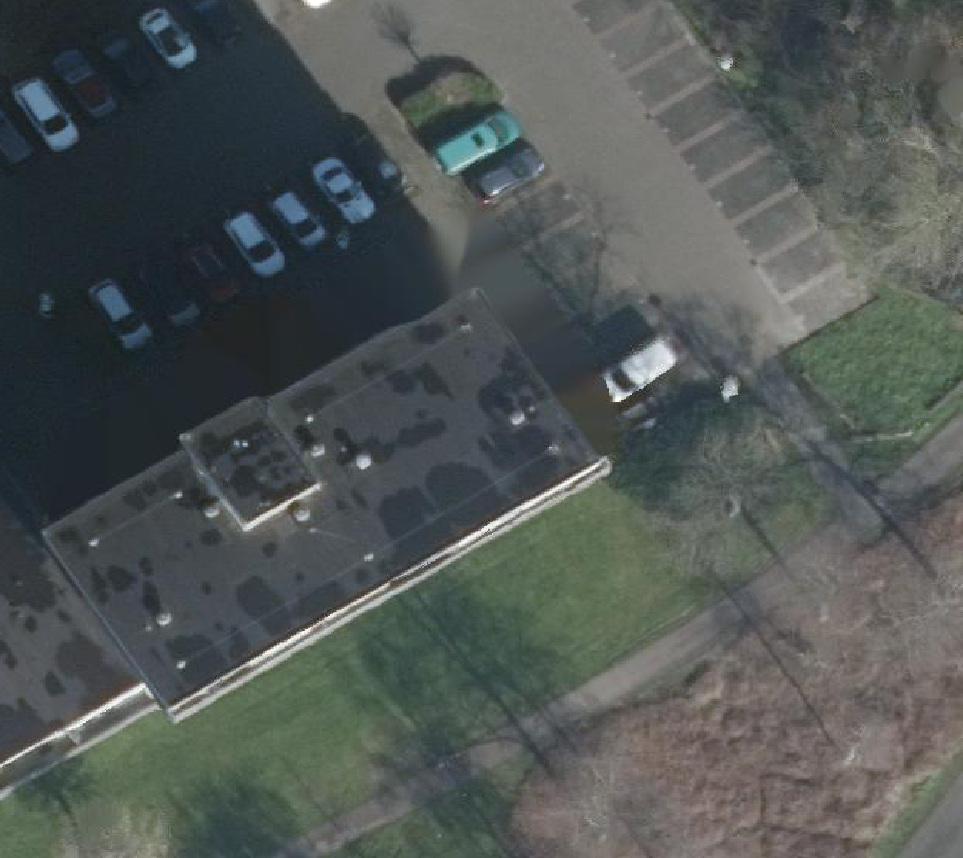 True ortho Luchtfoto op daksegment